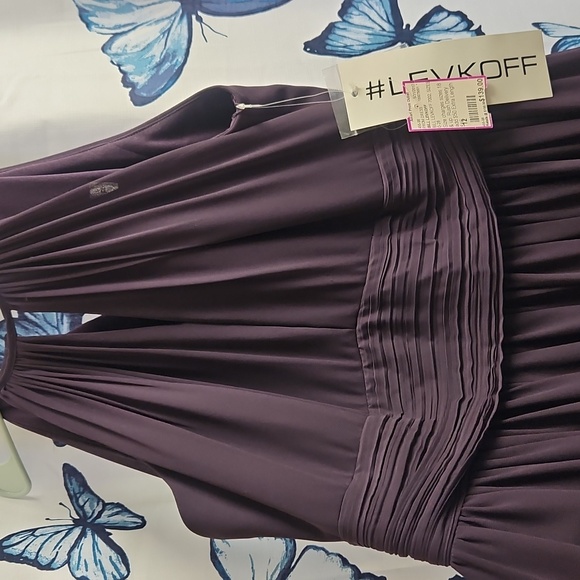 #Levkof Elegant Purple Halter Dress - Picture 8 of 10